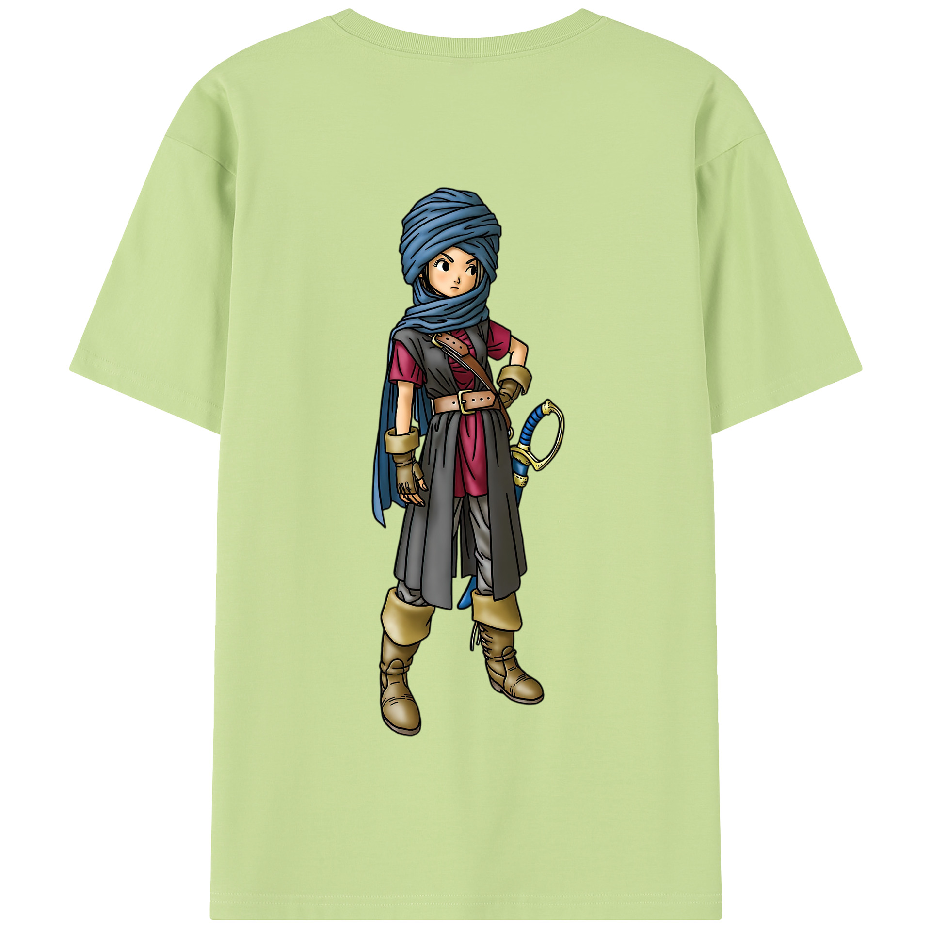 （画像用） ドラゴンクエスト Doragon Kuesuto Dragon Quest 綿100％半袖Tシャツ（背面プリント）